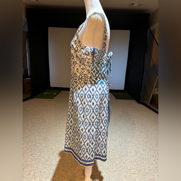 NWT Vilagallo Women’s Boutique Sleeveless Dress Blue/White  Europe Size 44 US M - Picture 3 of 10